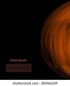 Smooth lines on black background