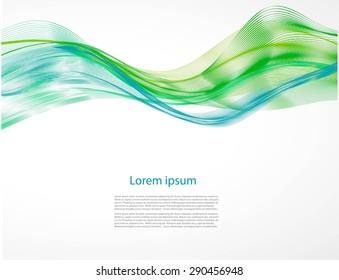 Smooth lines on gray background with text