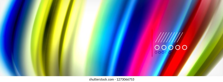 Smooth liquid blur wave background, color flow concept, vector illustration