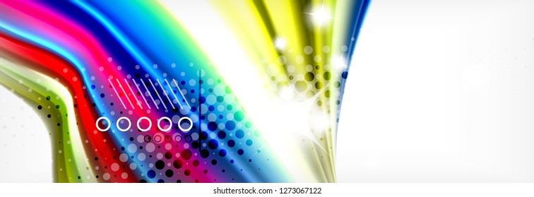 Smooth liquid blur wave background, color flow concept, vector illustration