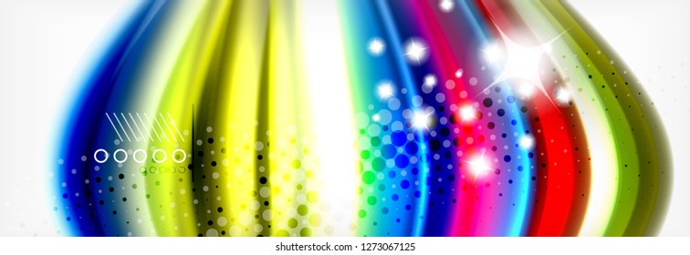 Smooth liquid blur wave background, color flow concept, vector illustration
