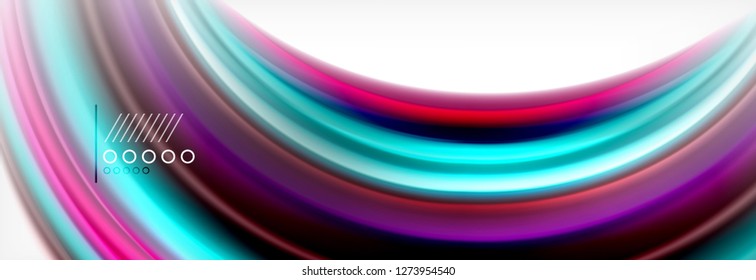 Smooth liquid blur wave background, color flow concept, vector illustration