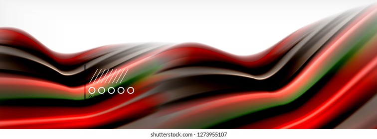 Fondo de la onda borrosa líquida suave, concepto de flujo de color, ilustración vectorial