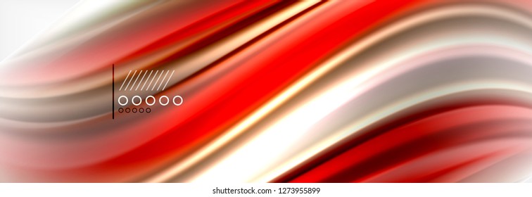 Fondo de la onda borrosa líquida suave, concepto de flujo de color, ilustración vectorial