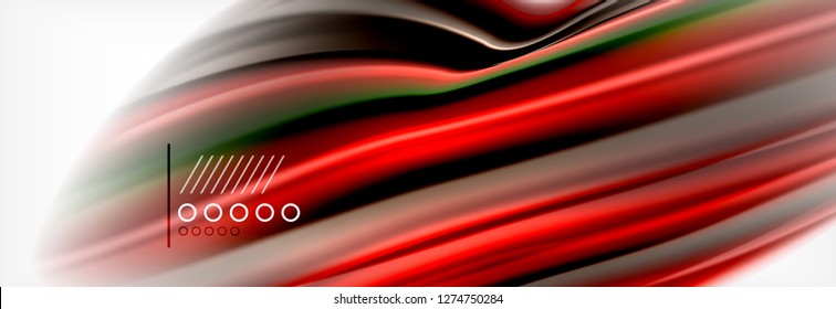 Smooth liquid blur wave background, color flow concept, vector illustration
