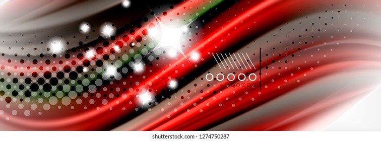 Smooth liquid blur wave background, color flow concept, vector illustration