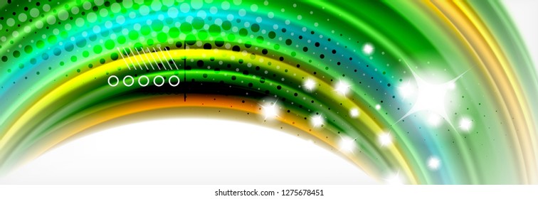Smooth liquid blur wave background, color flow concept, vector illustration