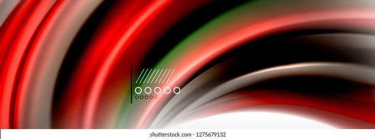 Smooth liquid blur wave background, color flow concept, vector illustration