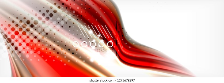 Smooth liquid blur wave background, color flow concept, vector illustration