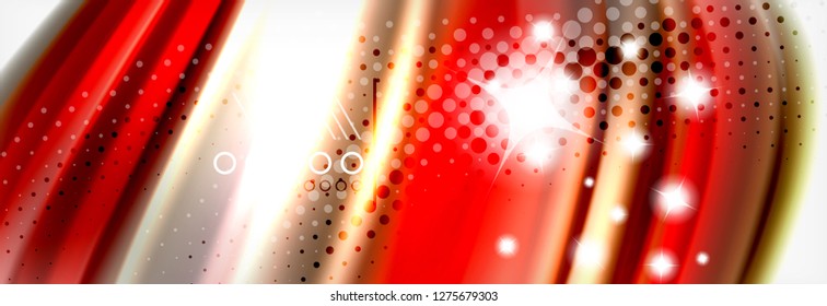 Smooth liquid blur wave background, color flow concept, vector illustration