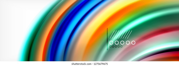 Smooth liquid blur wave background, color flow concept, vector illustration