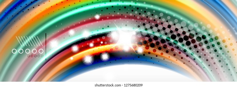 Smooth liquid blur wave background, color flow concept, vector illustration