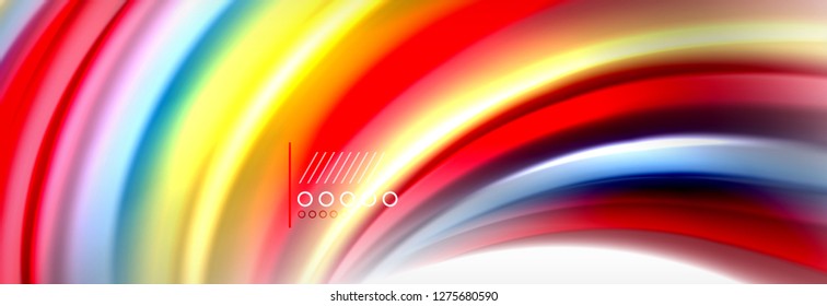 Smooth liquid blur wave background, color flow concept, vector illustration
