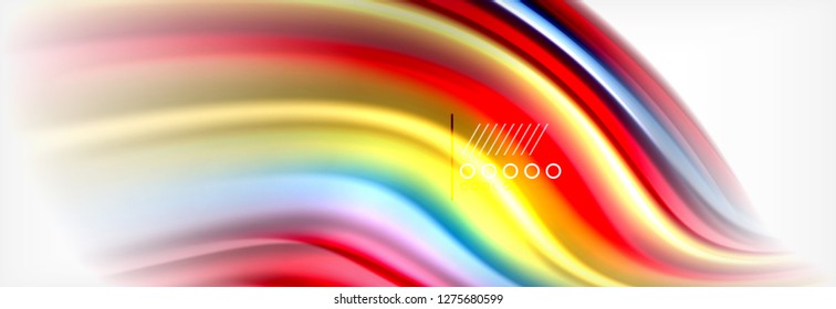 Smooth liquid blur wave background, color flow concept, vector illustration