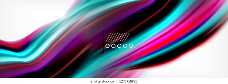 Smooth liquid blur wave background, color flow concept, vector illustration
