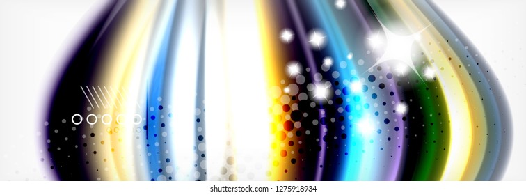 Smooth liquid blur wave background, color flow concept, vector illustration