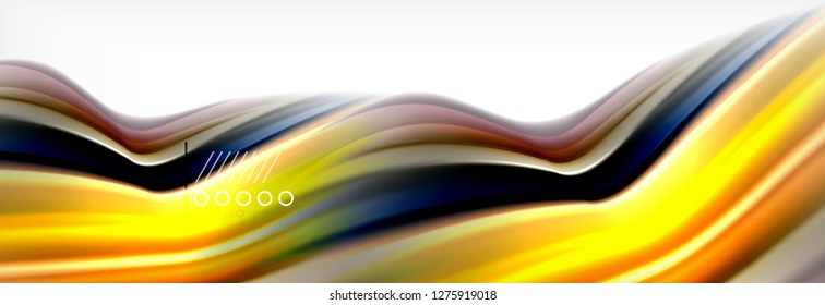 Smooth liquid blur wave background, color flow concept, vector illustration
