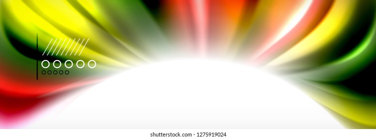 Smooth liquid blur wave background, color flow concept, vector illustration