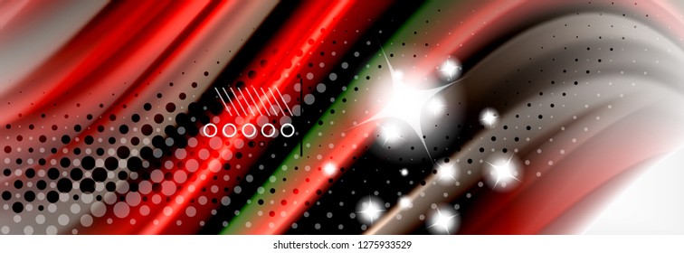 Smooth liquid blur wave background, color flow concept, vector illustration