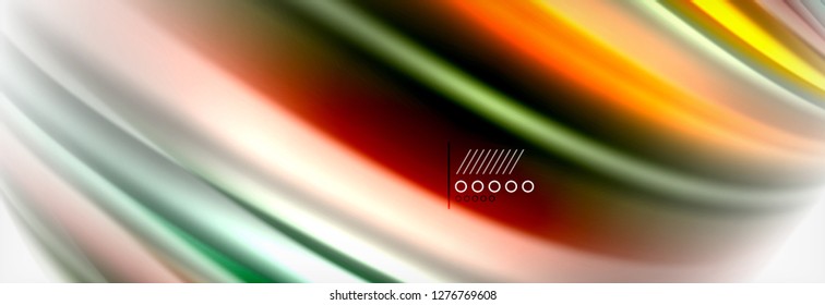 Smooth liquid blur wave background, color flow concept, vector illustration