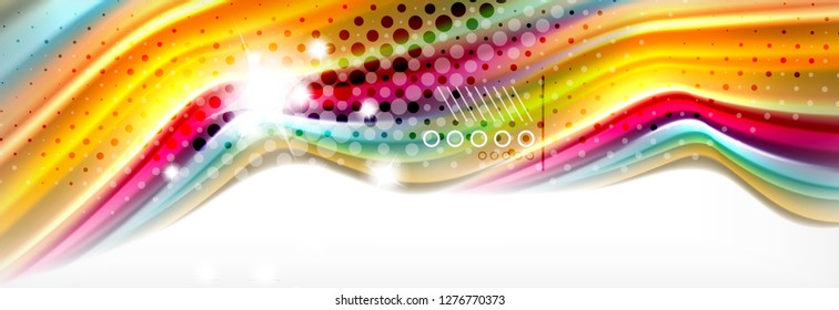 Smooth liquid blur wave background, color flow concept, vector illustration