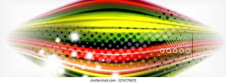 Smooth liquid blur wave background, color flow concept, vector illustration