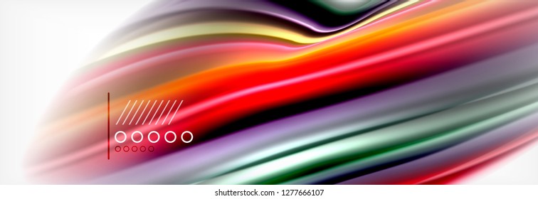Smooth liquid blur wave background, color flow concept, vector illustration
