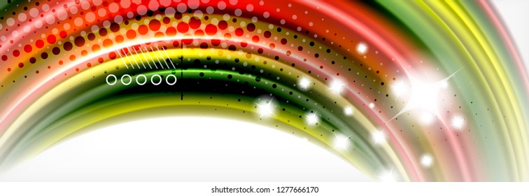 Smooth liquid blur wave background, color flow concept, vector illustration