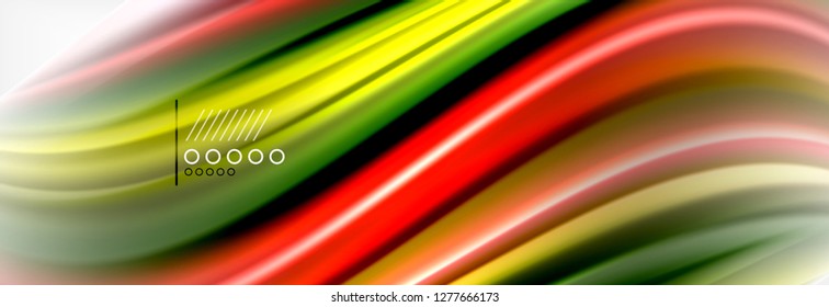Smooth liquid blur wave background, color flow concept, vector illustration