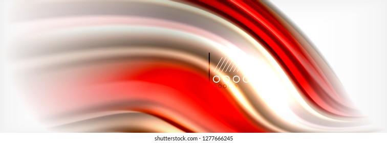 Smooth liquid blur wave background, color flow concept, vector illustration
