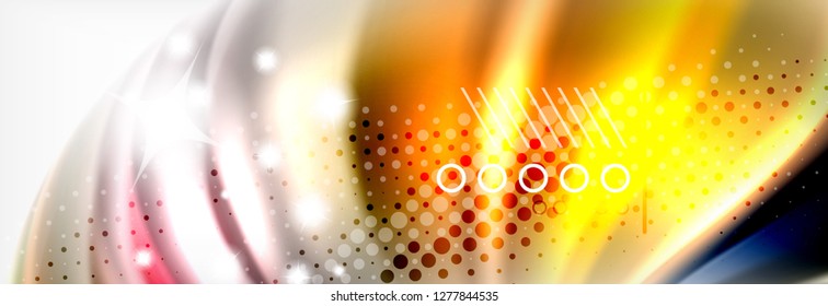 Smooth liquid blur wave background, color flow concept, vector illustration
