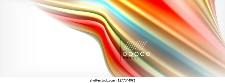 Smooth liquid blur wave background, color flow concept, vector illustration
