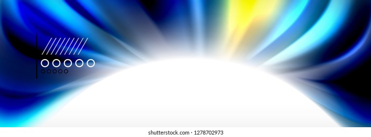 Smooth liquid blur wave background, color flow concept, vector illustration