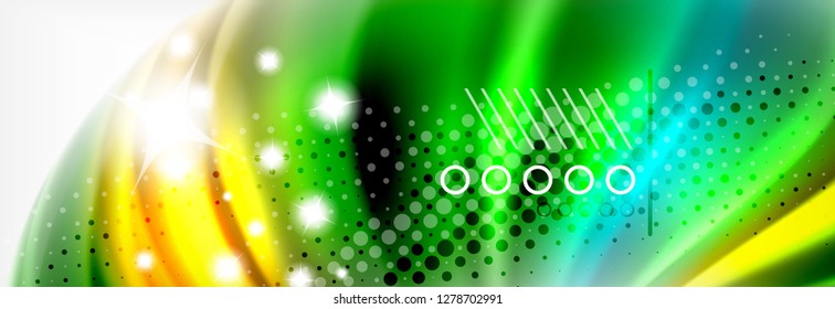 Smooth liquid blur wave background, color flow concept, vector illustration