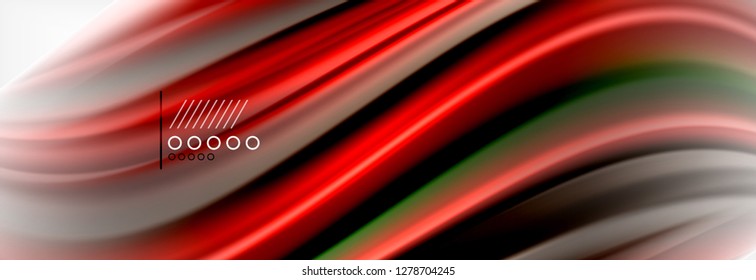 Smooth liquid blur wave background, color flow concept, vector illustration