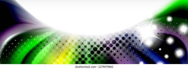 Smooth liquid blur wave background, color flow concept, vector illustration