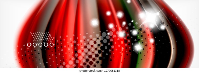 Smooth liquid blur wave background, color flow concept, vector illustration