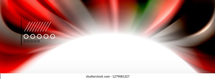 Plano de fundo de onda de desfoque líquido suave, conceito de fluxo de cor, ilustração de vetor