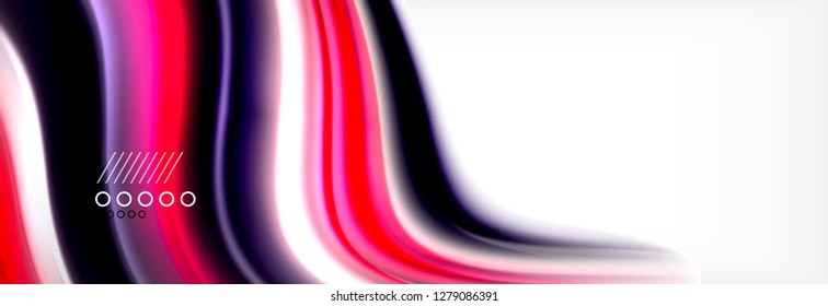 Smooth liquid blur wave background, color flow concept, vector illustration