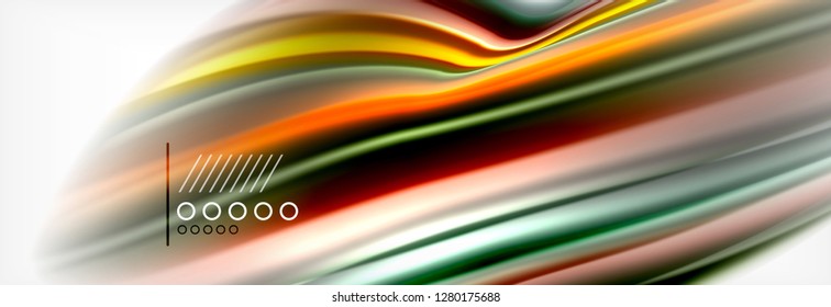 Smooth liquid blur wave background, color flow concept, vector illustration