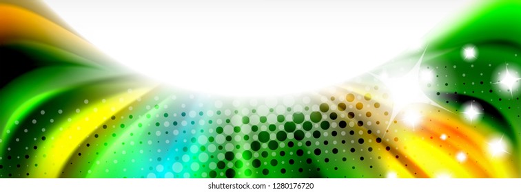Smooth liquid blur wave background, color flow concept, vector illustration