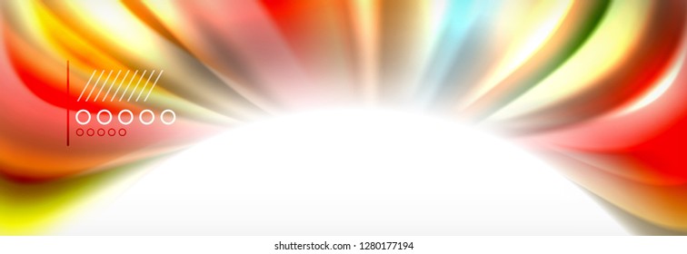 Smooth liquid blur wave background, color flow concept, vector illustration