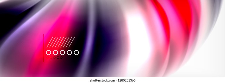 Smooth liquid blur wave background, color flow concept, vector illustration