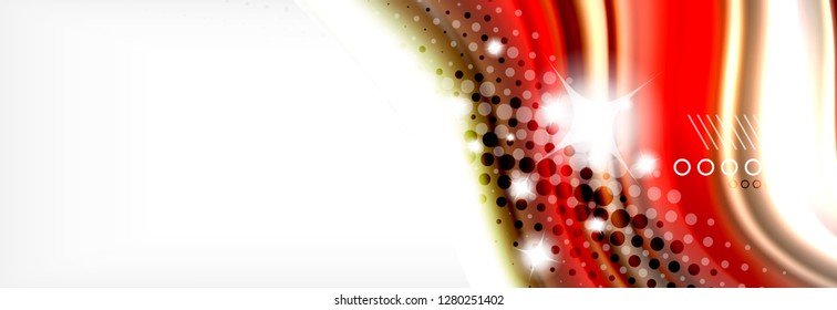 Fondo de la onda borrosa líquida suave, concepto de flujo de color, ilustración vectorial