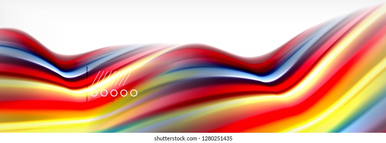 Smooth liquid blur wave background, color flow concept, vector illustration