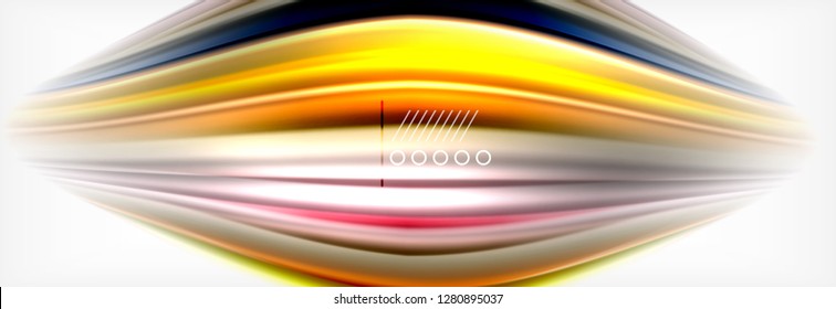 Fondo de la onda borrosa líquida suave, concepto de flujo de color, ilustración vectorial