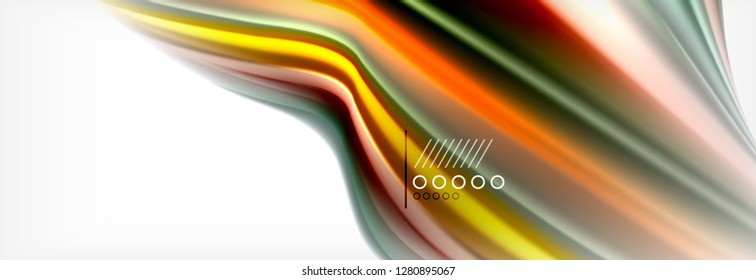 Smooth liquid blur wave background, color flow concept, vector illustration