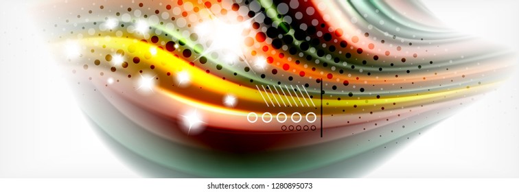 Smooth liquid blur wave background, color flow concept, vector illustration
