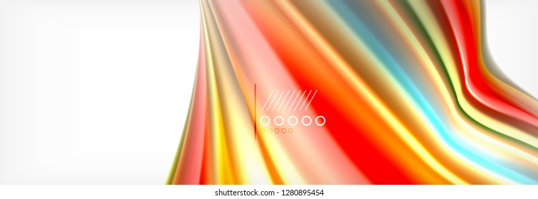 Fondo de la onda borrosa líquida suave, concepto de flujo de color, ilustración vectorial