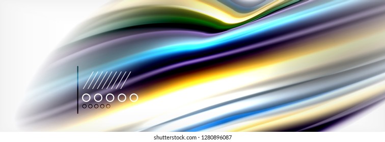 Smooth liquid blur wave background, color flow concept, vector illustration